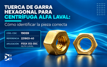 Tuerca de la garra hexagonal para centrífuga Alfa Laval: cómo identificar la pieza correcta