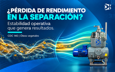 Cómo evitar pérdidas de rendimiento en la separación de aceite vegetal con la CDC 140